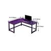 NIUYAO Modern Black Office Desk L-Shape Without Drawers Computer Writing Table Work Desk PC Table Home Office Corner Study Desk Without Chair (Left, 47" L x 47" W x 29.5" H) view 2