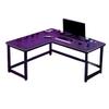 NIUYAO Modern Black Office Desk L-Shape Without Drawers Computer Writing Table Work Desk PC Table Home Office Corner Study Desk Without Chair (Left, 47" L x 47" W x 29.5" H) view 3