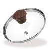 6 Inch Tempered Glass Lid, Universal Pot and Pan Cover Replacement - Dishwasher Safe Glass Cookware Cover with 304 Stainless Steel Edge & Heat Resistant Bakelite Knob view 1