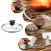 6 Inch Tempered Glass Lid, Universal Pot and Pan Cover Replacement - Dishwasher Safe Glass Cookware Cover with 304 Stainless Steel Edge & Heat Resistant Bakelite Knob view 4