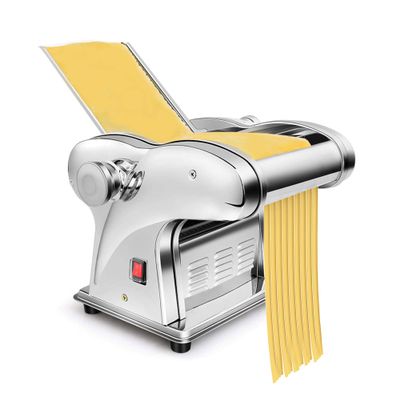 BAHOJAS Electric Noodle Maker Machine - Multifunction Pasta Maker for Dumpling Wonton Wrapper. Automatic Fresh Pasta Maker with Dough Roller Noodle Cutting Machine, 135W.