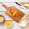 18 Pcs Acacia Wood Cutting Board Bulk Wood Cutting Board with Handle Kitchen Tray Charcuterie Boards for Pizza, Bread, Cheese, Fruit, Vegetables (12 x 6 Inch) view 3