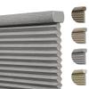 Boolegon 1.5" Jacquard Patten Cordless Cellular Shades for Windows Light-Fitering Fabric Thermal Insulated, Noise Reduction, Room Darkening Honeycomb Blinds for Home, Gray, 75" W x 48" H view 1