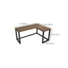 CraftThink Modern L-Shape Office Desk, Solid Wood Writing Desk Computer Desk Study Table Work Desk for Home Bedroom Office Study, 55" L x 39.5" W x 29.5" H-Right Hand Return (Without Chairs) view 2