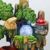 ENGENDER Waterfall Fountain Indoor Tabletop Fountain Chinese Resin Crafts Rockery Water Fountain Home Decoration Living Room Ornaments Home Fountain view 3