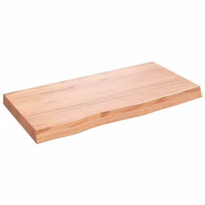 CKioict Cube Wall Shelf Wall Shelf for Bedroom Book Shelves Wall Shelf Light Brown 31.5"x15.7"x(0.8"-2.4") Treated Solid Wood Oakfor Bedroom, Living Room, Bathroom