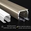 Room Divider Curtain Track With Silent Rollers, Straight Ceiling Track For Curtains, Black White Aluminium Curtain Rails Ceiling Or Wall-mounted, Straight Curtain Track 0.5m-6m ( Color : White (Side M view 3