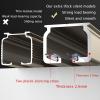 Aluminum Ceiling Curtain Track, Silent Curtain Track With Rollers0.5m To 6m Heavy-Duty Curtain Rails Slides For Windows Living Room Bedroom Room Divider, Curtain Rods Ceiling Wall Mount ( Color : Bla view 4