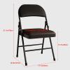 WHYATT Folding Chair, Folding Chairs with Padded Cushion and Back, Living Room Chairs, for Home and Office, Indoor and Outdoor Events (Color : Blue) view 2