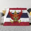 Rqwaaed Coat of arms of Thailand Cozy Up with Our Ultra-Soft Fleece Blanket - Perfect for Home and Travel 60"x50" view 1