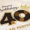 DOUBLESHOOT 40th Birthday Guest Book  Foldable Black and Gold Sign-in Poster Board Keepsake for Men or Women  Spark Foil Printed Gift  12x18 Inch Display  Aged to Perfection  Pen Not Included view 3