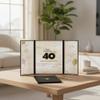 DOUBLESHOOT 40th Birthday Guest Book  Foldable Black and Gold Sign-in Poster Board Keepsake for Men or Women  Spark Foil Printed Gift  12x18 Inch Display  Aged to Perfection  Pen Not Included view 4