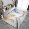 3D Watercolor Feather Area Rugs, Red Blue Yellow Black Retro Hand-Painted Rugs for Living Room, Bedroom Rug Pattern Clear Comfortable Feet Apply to Kitchen Dining Room Family and Pet,69ft/180*270cm view 3