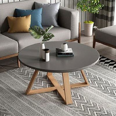 Nesting Coffee Tables - Round Small Tables Set Of 2 End Tables For Living Room, Modern And Minimalist Stacking Side Tables Bedroom Balcony, Sturdy And Easy Assembly ( Color : Grey , Size : 80*80*45cm