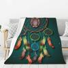 Flannel Throw Blanket, Super Soft Blankets 80"x60", Warm Plush Blankets and Throws, Lightweight Cozy Fuzzy Blanket for Couch Sofa Bed, Colorful Owl Dream Catcher Throw Blanket All-Season view 1