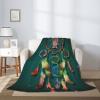 Flannel Throw Blanket, Super Soft Blankets 80"x60", Warm Plush Blankets and Throws, Lightweight Cozy Fuzzy Blanket for Couch Sofa Bed, Colorful Owl Dream Catcher Throw Blanket All-Season view 2