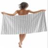 Black Geometric Chevron Beach Towel - 35x71 Inch Sand Proof Water Absorbent Travel Towel for adults, Modern Abstract Art Aesthetics Quick Dry Pool Towel Travel Camping Blanket for Yoga Bathroom view 1