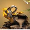 Flowing water fountain ornaments to attract wealth, creative living room entrance hall, office humidifier decoration, new home opening gift (Large-little buddha) view 3