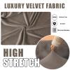 LZYLZH Chesterfield Sofa Cover Stretch Sofa Slipcovers Washable Velvet Couch Cover Cushion Furniture Protector for Curved Settee Fitted (Taupe,Sofa+3 Small Seats) view 4