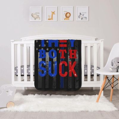 Anti Politics They Both Suck Throw Blanket Double Sided Soft Fuzzy 30x40 In3
