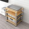 HOFSSI 4 Tier Media Stand Audio/Video Component Cabinet with Shock Absorber Feet, for Store Cable Boxes, DVD Players, Streaming Devices view 1