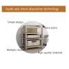 HOFSSI 4 Tier Media Stand Audio/Video Component Cabinet with Shock Absorber Feet, for Store Cable Boxes, DVD Players, Streaming Devices view 2