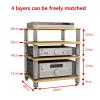HOFSSI 4 Tier Media Stand Audio/Video Component Cabinet with Shock Absorber Feet, for Store Cable Boxes, DVD Players, Streaming Devices view 3