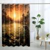 Witzest Fishing Trout Shower Curtain Hunting Fish Shower Curtains Country Lake Scenery Farmhouse Cabin Bathroom Decor Polyester Fabric-72" x 72" view 1