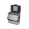 Joseph Joseph Collect 1.06 gallon/4 Liters Stainless Steel Food Compost Bin with Handle, Removable Inner Bucket and Bin Liners Storage, Includes Odor Filter and 3x Bin Liners view 1