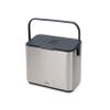 Joseph Joseph Collect 1.06 gallon/4 Liters Stainless Steel Food Compost Bin with Handle, Removable Inner Bucket and Bin Liners Storage, Includes Odor Filter and 3x Bin Liners view 2