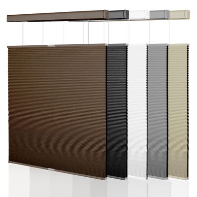 Sulugood Top Down Bottom Up Cellular Shades Honeycomb Blinds Easy Install Blackout Cellular Blinds for Window.Brown.40 W x 36" H