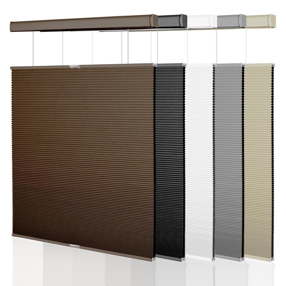 Sulugood Top Down Bottom Up Cellular Shades Honeycomb Blinds Easy Install Blackout Cellular Blinds for Window.Brown.40 W x 36" H