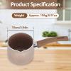 WOHPNLE Milk Pan, Portable Milk Pot with Long Handle Aluminum Alloy Small Sauce Pan Non Stick Coating Milk Pan with Pour Spout Versatile Milk Boiling Pot for Cooking(Brown) view 2