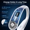 Hotsales Neck Fan, Hands Free Bladeless Neck Fans Portable Rechargeable, 6000 mAh Battery Operated Wearable Personal Fan, Cooling Neck Fan, 3 Speeds, USB Fan Gifts for Men, Women, Travel, Outdoor view 3