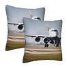 ZISHAK Airplane in Flight Comfortable and Stylish Versatile Square Throw Pillow Covers,Perfect for Sofa,Car Seat view 2
