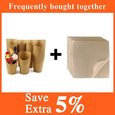 CAMKYDE 100 Pcs Charcuterie Cups (12oz) + 100pk Deli Paper (12" X 12")
