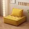 ESRADA Modern Modular Sectional Single Sofa Couch,Armless Floor Sofa Chair with Removable Back Cushion for Living Room, Apartment, Small Space yellow-75 * 95CM view 1