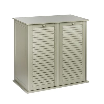 Household Essentials Tilt-out Cabinet Laundry Sorter with Shutter Front, Grey
