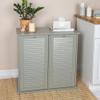Household Essentials Tilt-out Cabinet Laundry Sorter with Shutter Front, Grey view 2