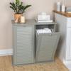 Household Essentials Tilt-out Cabinet Laundry Sorter with Shutter Front, Grey view 4