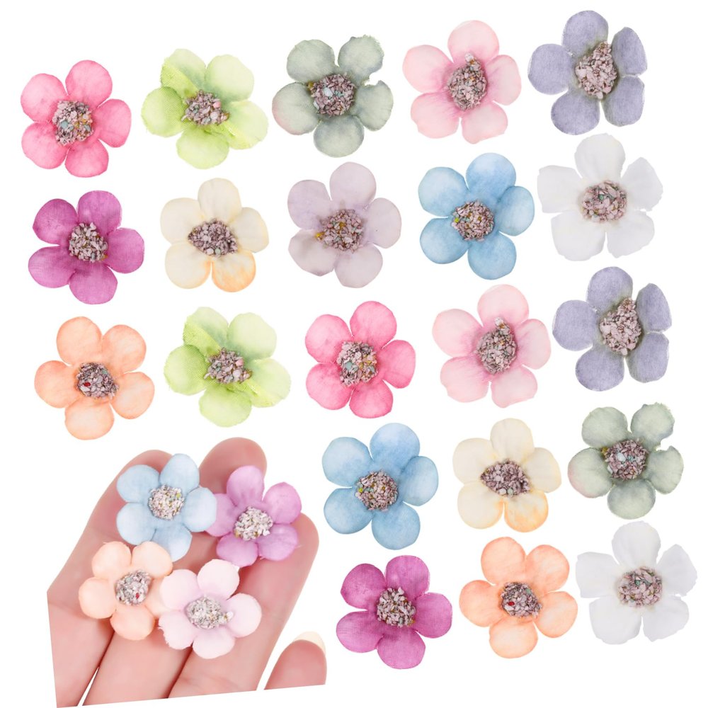 ABOOFAN 200pcs Mini Daisy Flower for Craft Decoration Artificial Flowers for Wedding Home Party and Floral Arrangements Easy to Use Versatile Crafting Material