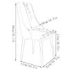AYARNA Microfiber Leather Dining Chair Set of 2 Kitchen Living Room Lounge Chairs Sturdy Carbon Steel Metal Legs(Orange) view 3
