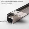 Aluminum Ceiling Curtain Track, 1m-5m/3.3ft-16.4ft, Ceiling Wall Mounted Heavy-duty Curtains Rails, Room Divider Curtain Rod, For Living Room Bedroom RV (Color : Black-Ceiling, Size : 5m(4 * 1.25m)) view 4