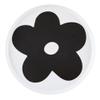 Santa Barbara Design Studio Serving Plate Durable Melamine Round Tray, 10.375" Diameter, Black/White Flower view 1