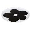 Santa Barbara Design Studio Serving Plate Durable Melamine Round Tray, 10.375" Diameter, Black/White Flower view 2