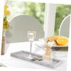 LABRIMP Silicone Marble Tray for Bathroom and Kitchen Counter Decorative Vanity Tray for Soap Dispenser Bathroom Organizer Kitchen Sink Tray Countertop Decor Candle Holder view 4