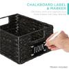 Best Choice Products Set of 4 9x12in Water Hyacinth Pantry Baskets, Woven Organizers w/Chalkboard Label, Chalk Marker - Black view 2