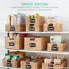 Best Choice Products Set of 4 9x12in Water Hyacinth Pantry Baskets, Woven Organizers w/Chalkboard Label, Chalk Marker - Black view 4