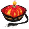 CALLARON Ancient Emperor Cosplay Headwear - Roleplay Costume Hat, Chinese Oriental Cap with Cardboard Plus Flannel Border for Party and Selfie view 1