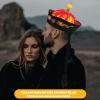 CALLARON Ancient Emperor Cosplay Headwear - Roleplay Costume Hat, Chinese Oriental Cap with Cardboard Plus Flannel Border for Party and Selfie view 4